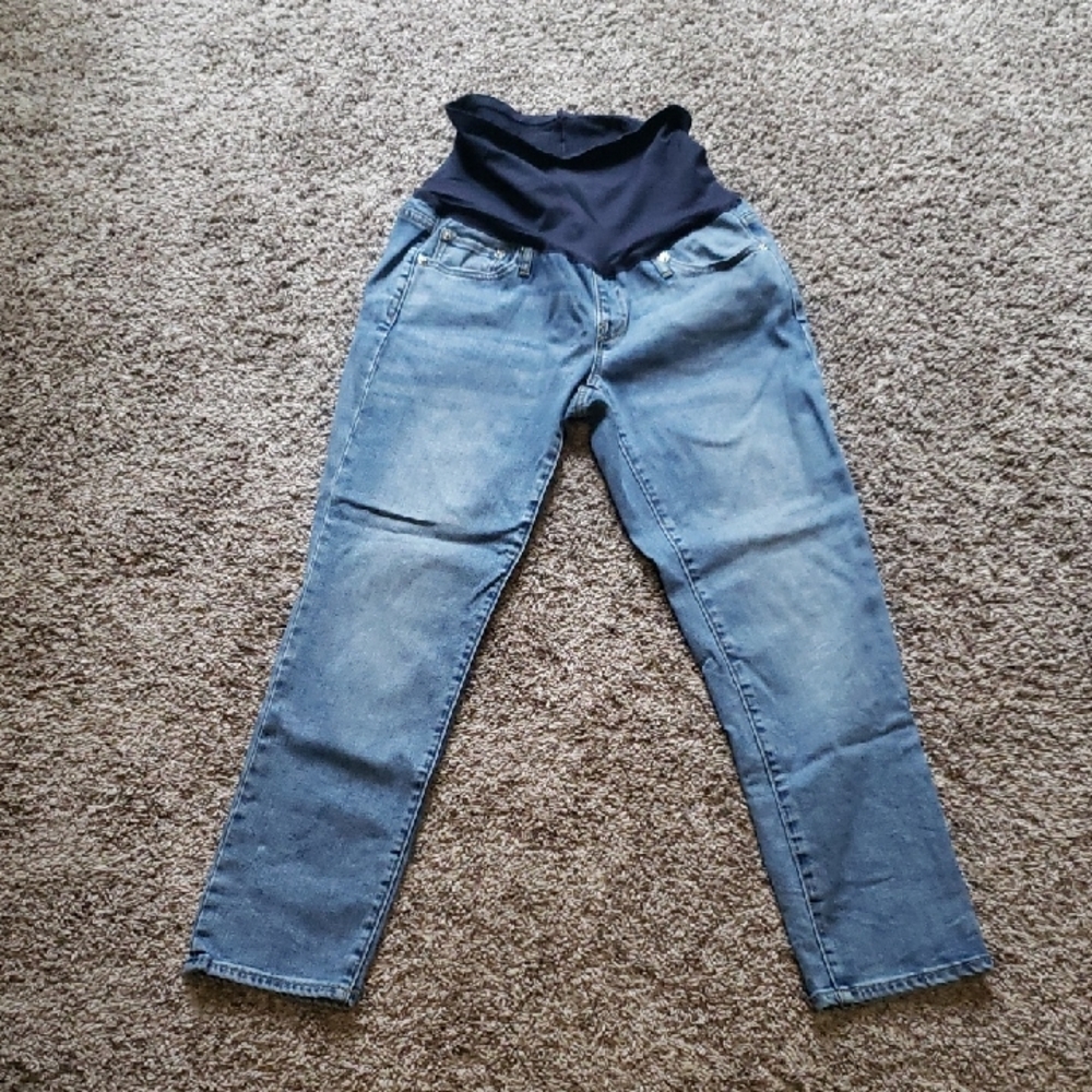 GAP Maternity Best Girlfriend Jeans Medium Blue Size 27S Short